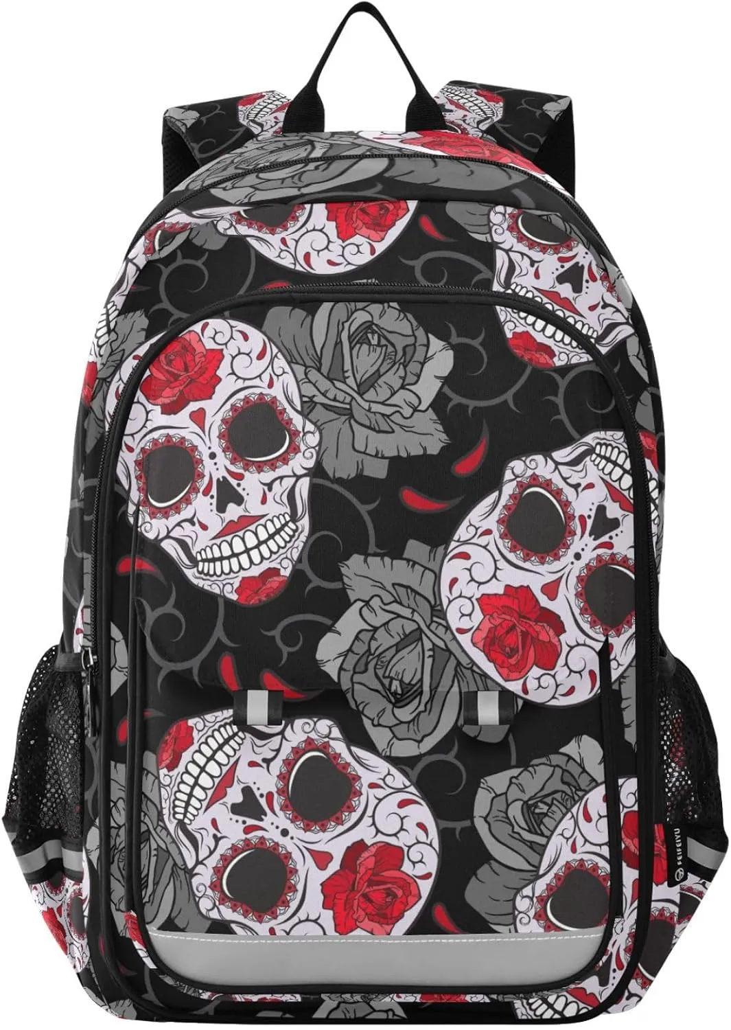 ALAZA Gothic Skulls Roses and Thorns Laptop Backpack Purse for Women Men School Bag 17 Inch Bookbag Student Boys Girls Travel Casual Daypack