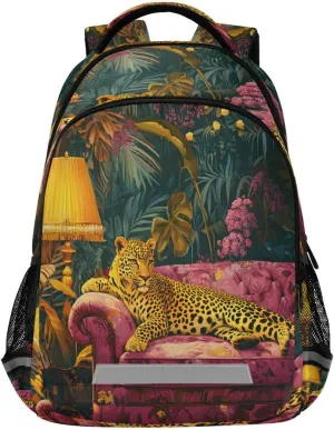 ALAZA Leopard Sofa Lamp Backpacks Travel Laptop Daypack School Book Bag for Men Women Teens Kids