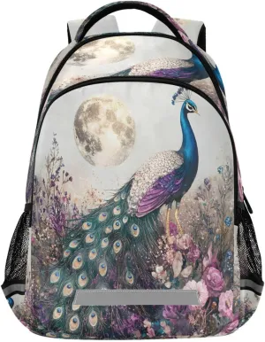 ALAZA Peacock06 Backpacks Travel Laptop Daypack School Book Bag for Men Women Teens Kids