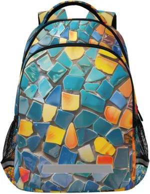 ALAZA Rainbow Marble Stone Backpack Girls Kids Backpacks Boys School Bookbag 3rd 4th 5th Grade Casual Daypack Laptop Shoulder Bag