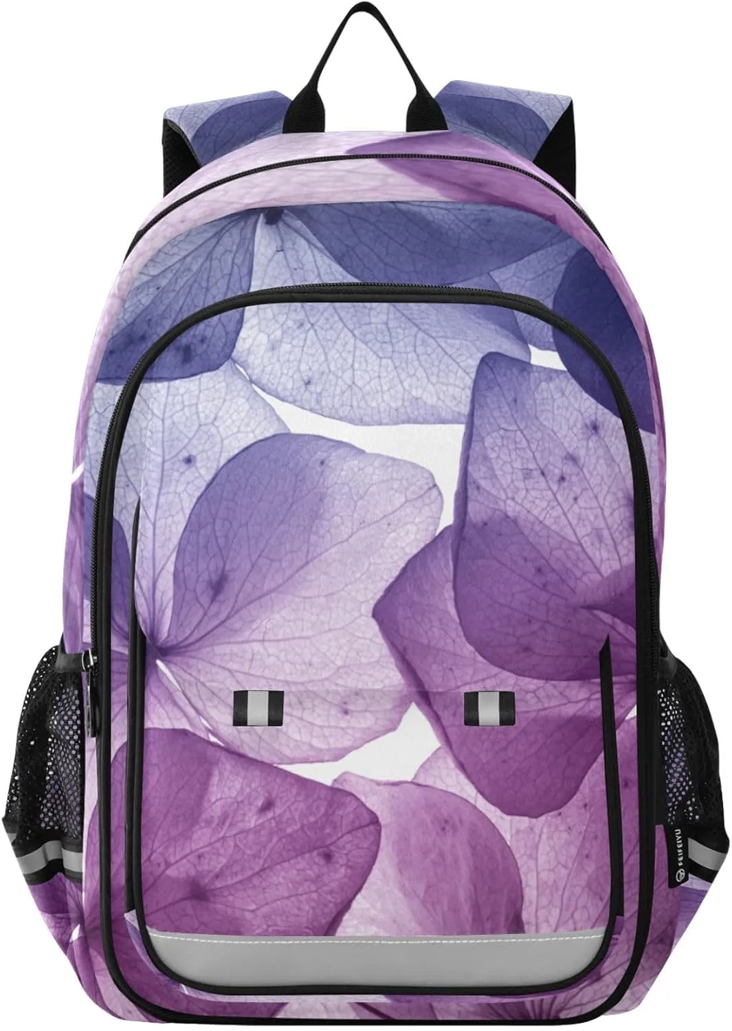 ALAZA Tropical Purple Flower Petals Laptop Backpack Purse for Women Men School Bag 17 Inch Bookbag Student Boys Girls Travel Casual Daypack