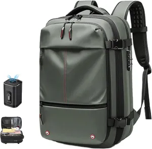 Alepeak Vacuum Backpack With Vacuum Compression,Airpax Discoverer Travel Bag,Airback Backpack Waterproof And Anti-Theft (Green, Extra Large)