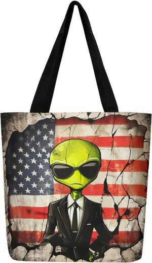 Alien Fairy Canvas Tote Bag for Adults