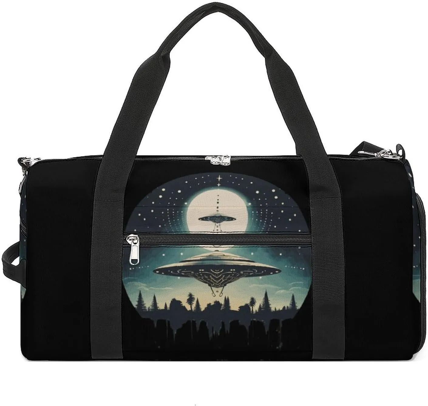 Alien Print Sports Gym Bag Lightweight Travel Duffel Bag Workout Bags Casual Weekender Bag for Men Women