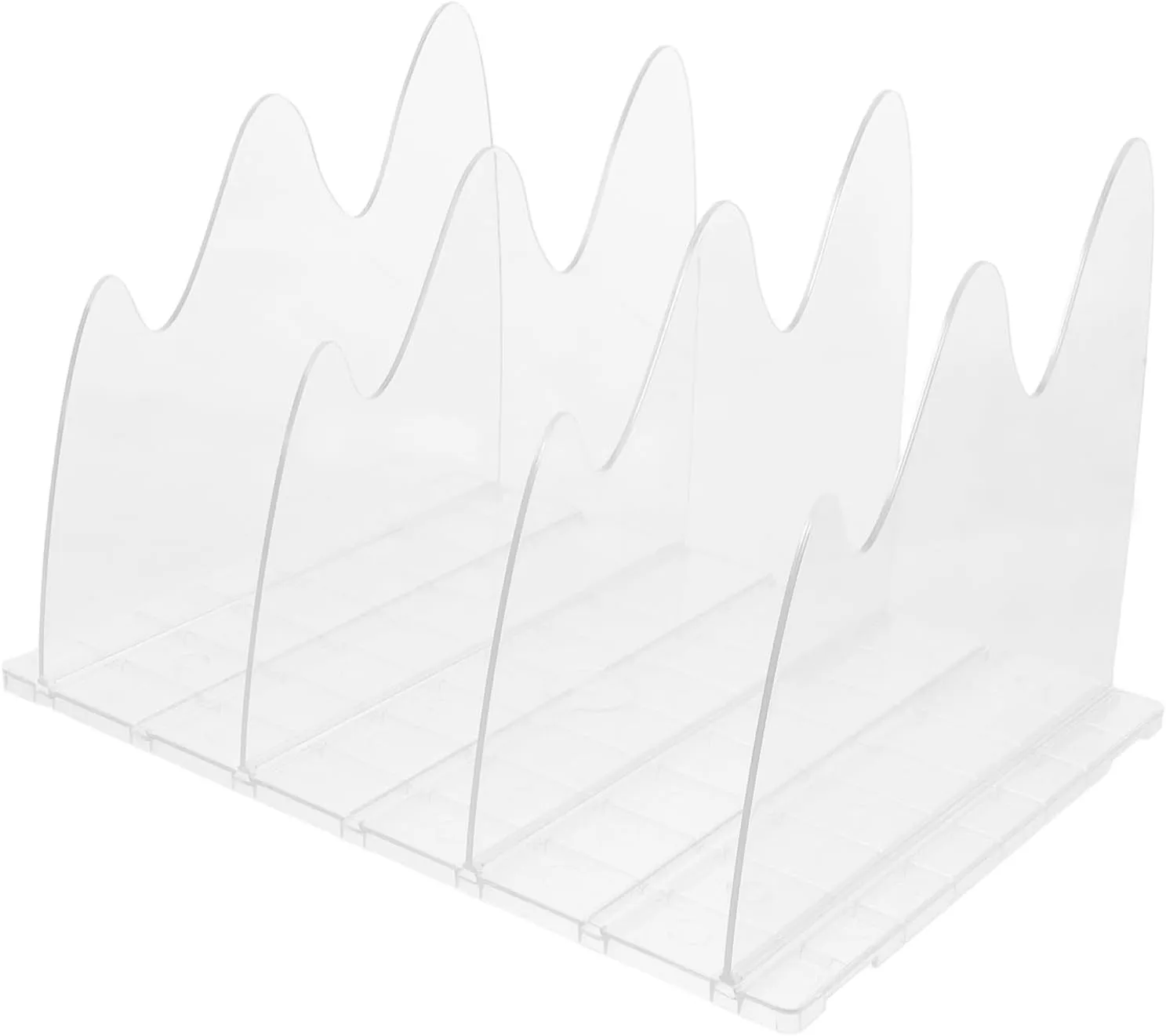 Alipis Adjustable Purse Separator Clear Plastic Handbag Divider Multi Compartment Organizer for Closet Nonslip Base for Bags Files Innovative Storage for Home Office