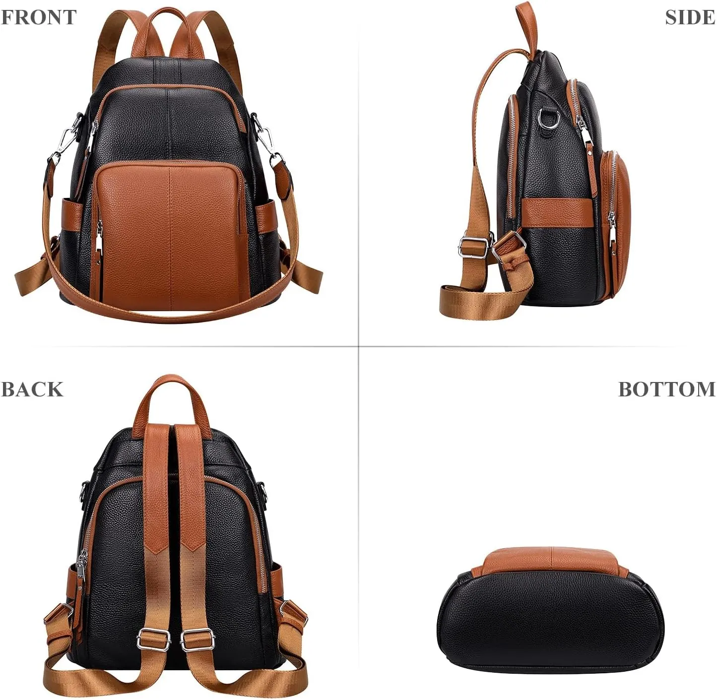ALTOSY Soft Leather Backpack Purse For Women Backpacks Versatile Shoulder Bag