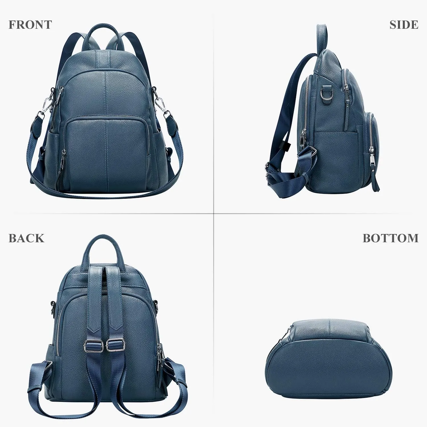 ALTOSY Soft Leather Backpack Purse For Women Backpacks Versatile Shoulder Bag