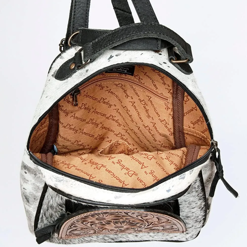 American Darling Hand Carved Leather Backpack Womens Mens Instant Vintage Backpacks Purse Men laptop Bookbags Cow Hide on