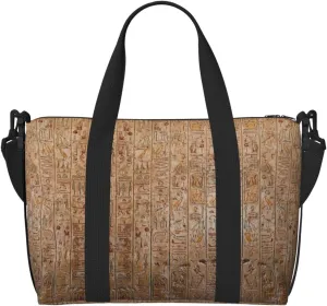 Ancient Egyptian writing Personal Item Travel Bags for Women - Durable Travel Duffel Bags, Gym Bags for Overnight Trips