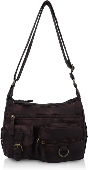 Angel Barcelo Cross body Shoulder Bag Women Soft PU Leather Purses and Handbags