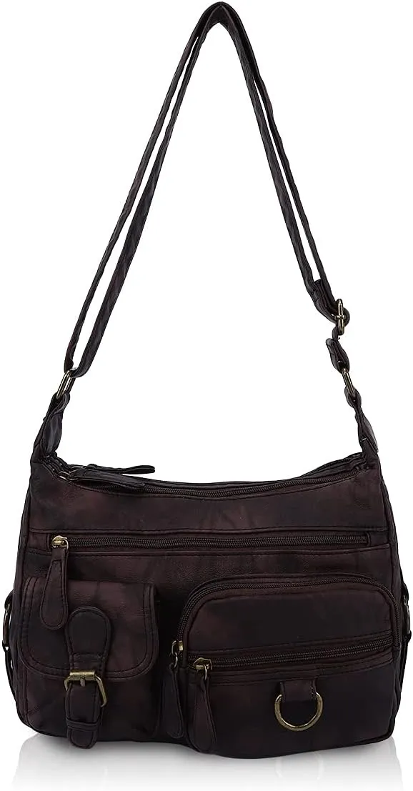 Angel Barcelo Cross body Shoulder Bag Women Soft PU Leather Purses and Handbags