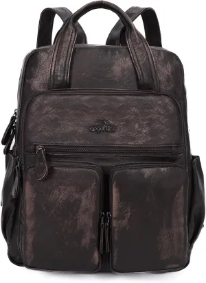 Angel Kiss Backpack Purse for Women Soft Washed Leather Multi Pocket Casual Travel Backpacks…