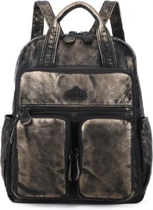 Angel Kiss Backpack Purse for Women Soft Washed Leather Multi Pocket Casual Travel Backpacks…