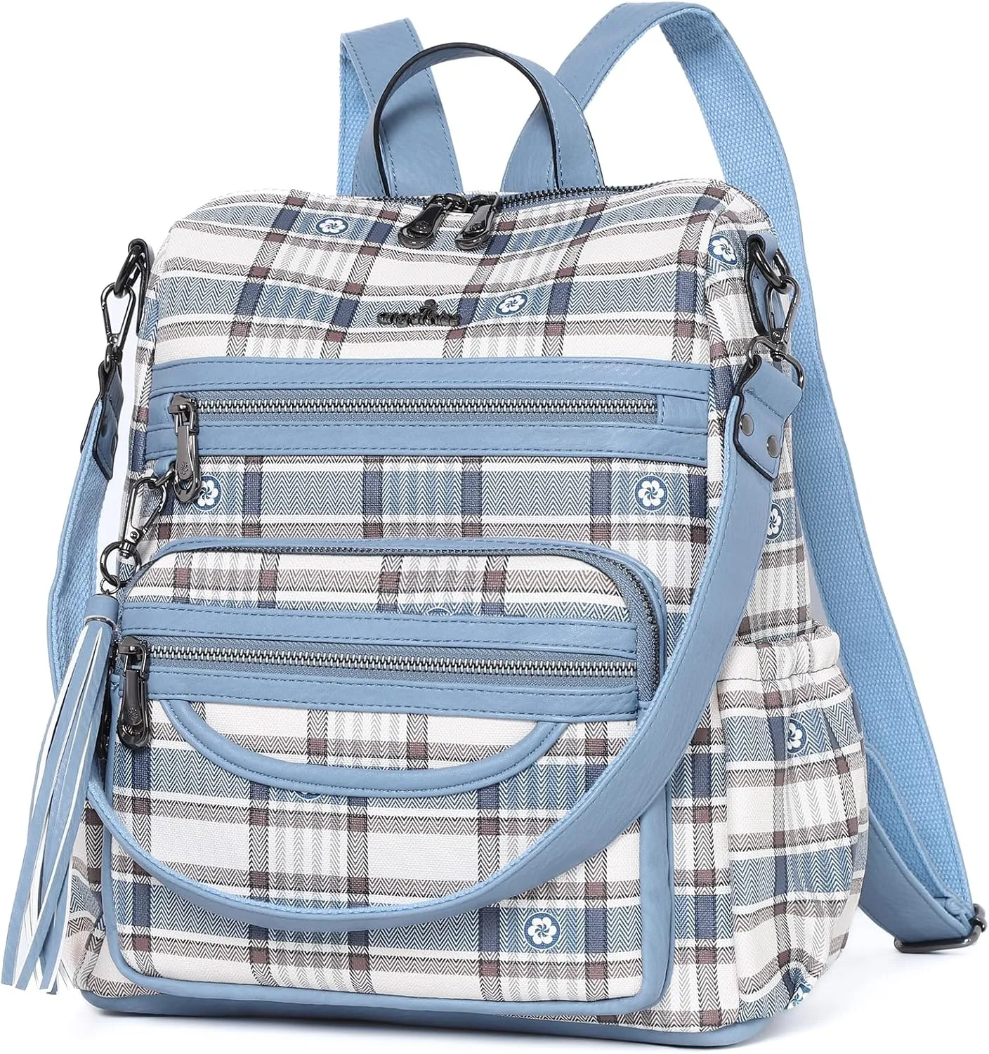 Angel Kiss Women's Backpacks & Purse - PU Leather Zipper Casual Backpacks & Shoulder Bags