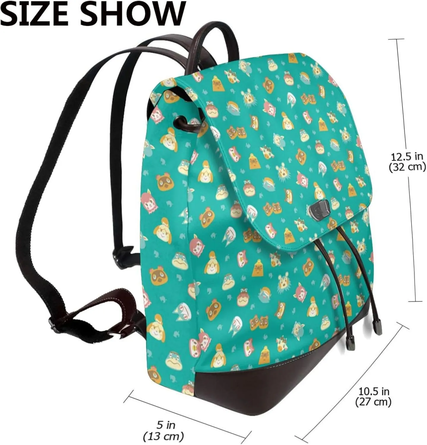 Anima1l - Cro-ss1ing Backpack Purse for Women Men Large Womens Backpack Leather Travel Casual Daypack Fashion Backpack Purse Designer Ladies Shoulder Bags