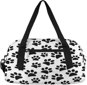 Animal Footprint Pattern Gym Bag, Duffle Bag, Weekender Bag, Duffel Bag, Overnight Bag, Travel Duffel Bag, Dance Bag, Tote Bag, Beach Bag, Pool Bag, Gym Duffle Bag, Carry on Bag