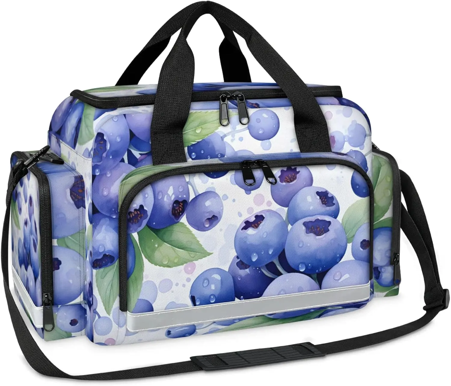 Anti-Scratch Duffle Bag for Travel 25x17.7x11.2 Inch - Waterproof Duffel Bag for Camping Fitness, Durable EMS Gear for First Responders Blueberry