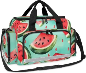 Anti-Scratch Duffle Bag for Travel 25x17.7x11.2 Inch - Waterproof Duffel Bag for Camping Fitness, Durable EMS Gear for First Responders Fruit Watermelon Slices