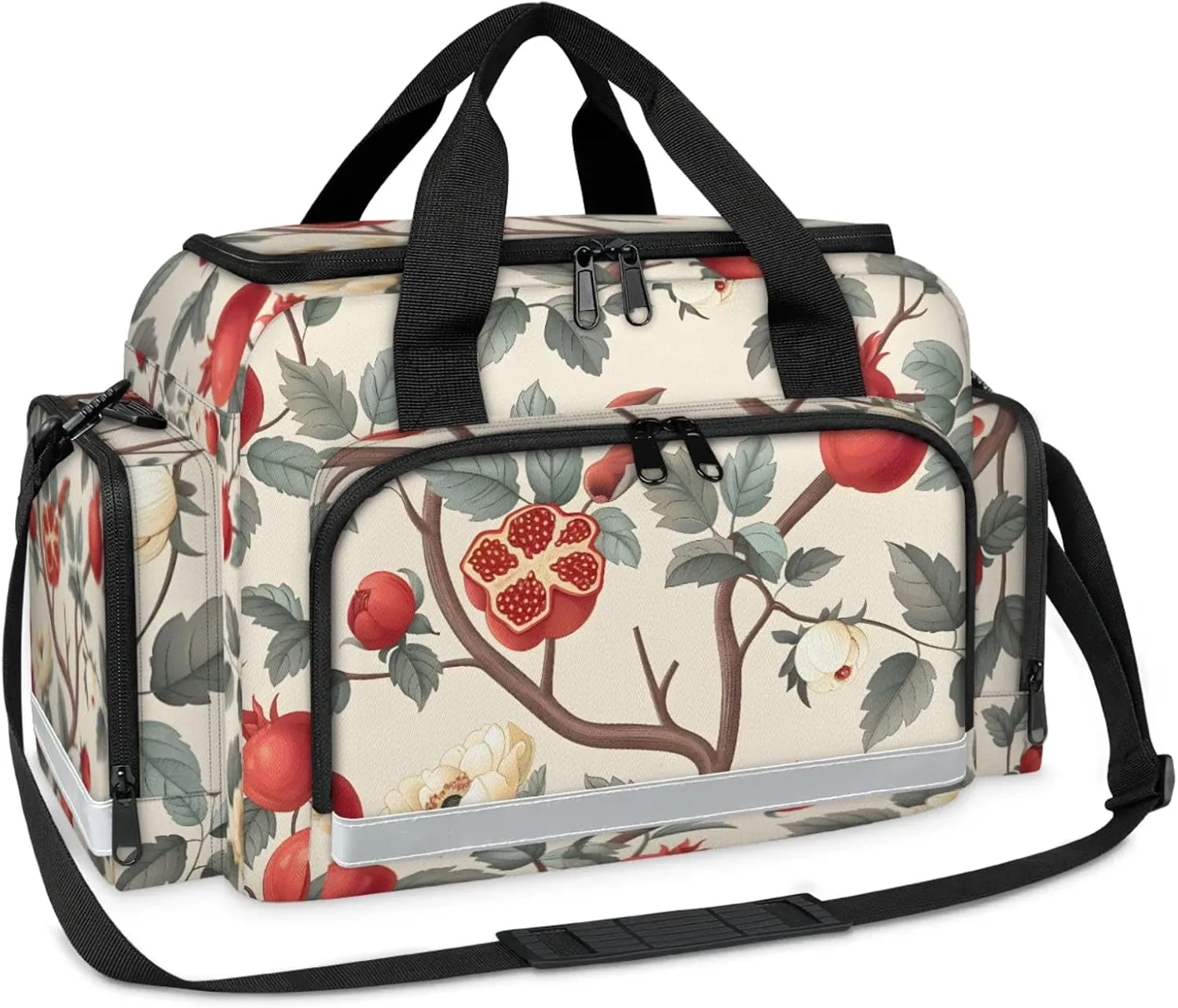 Anti-Scratch Duffle Bag for Travel 25x17.7x11.2 Inch - Waterproof Duffel Bag for Camping Fitness, Durable EMS Gear for First Responders Pomegranate Tree Flower
