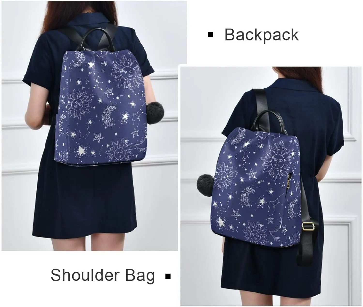 Anti-theft Backpack Purse BackPacks Handbags for Women Travel Rucksack Lightweight Shoulder Bags Starry Sky Pattern 11