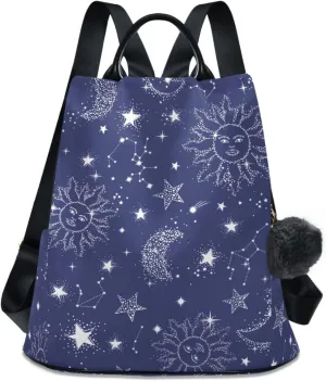 Anti-theft Backpack Purse BackPacks Handbags for Women Travel Rucksack Lightweight Shoulder Bags Starry Sky Pattern 11