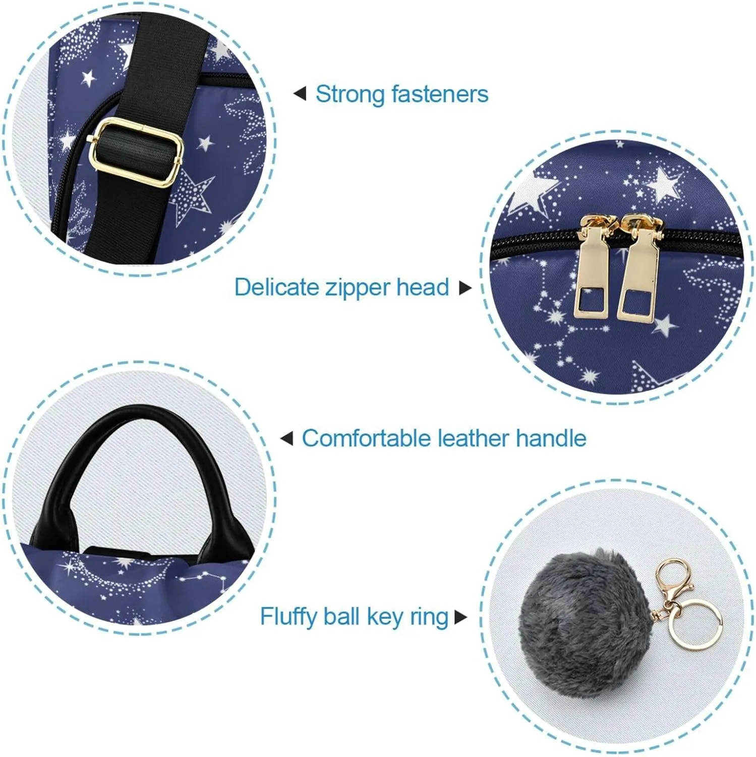 Anti-theft Backpack Purse BackPacks Handbags for Women Travel Rucksack Lightweight Shoulder Bags Starry Sky Pattern 11