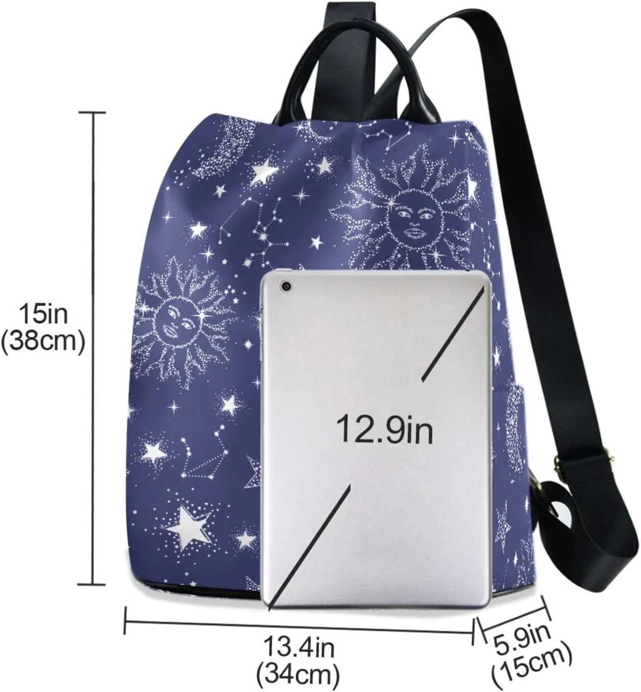 Anti-theft Backpack Purse BackPacks Handbags for Women Travel Rucksack Lightweight Shoulder Bags Starry Sky Pattern 11