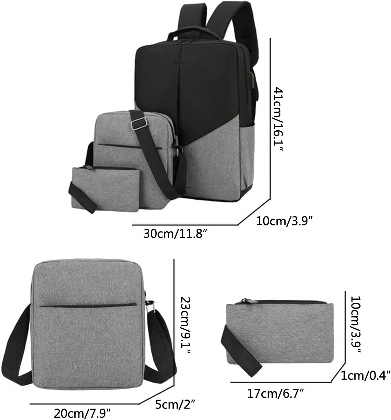Anti Theft Backpack with Secured Zipper Transparent Practical Large Capacity Zipper Backpacks Carry on Backpack(Blue)
