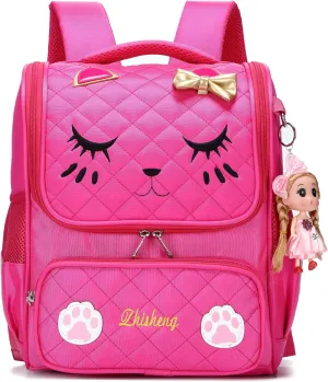 AO ALI VICTORY Girls Backpacks, Waterproof Cute Backpack for Kids Toddler Girl Preschool Bookbags Elementary School Bags