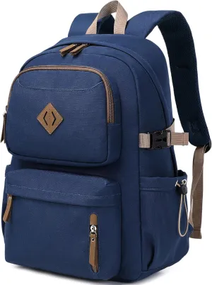 AO ALI VICTORY laptop backpack 15.6 inch anti theft travel backpacks for men and women large college bookbag work business daypack middle high school bag for girls boys teens students blue