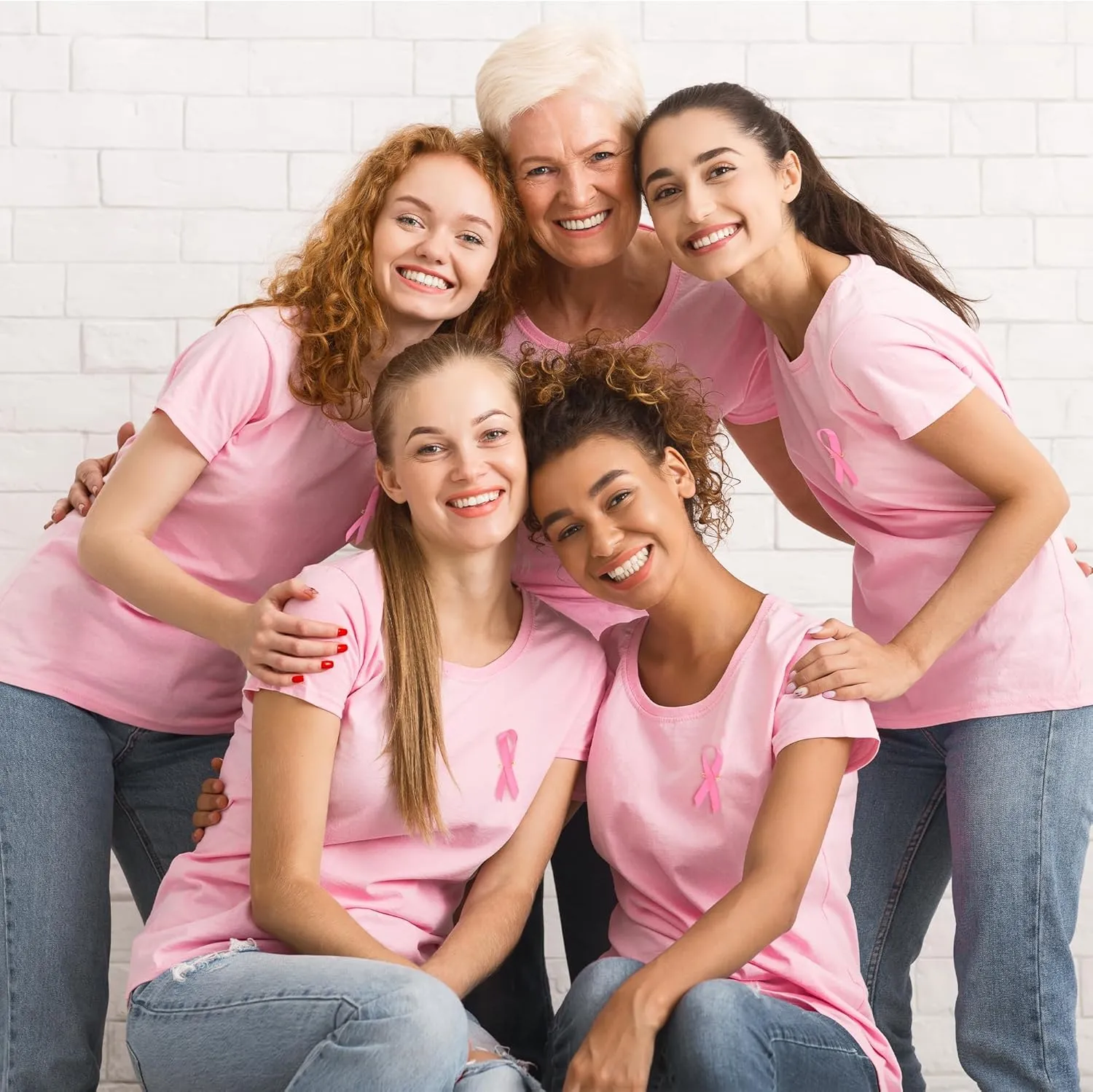 Aodaer Pink Ribbon Pins - 600 Piece Bulk Breast Cancer Awareness Lapel Pins - Hope Ribbon Brooches for Women, Girls, Survivors & Charity Events