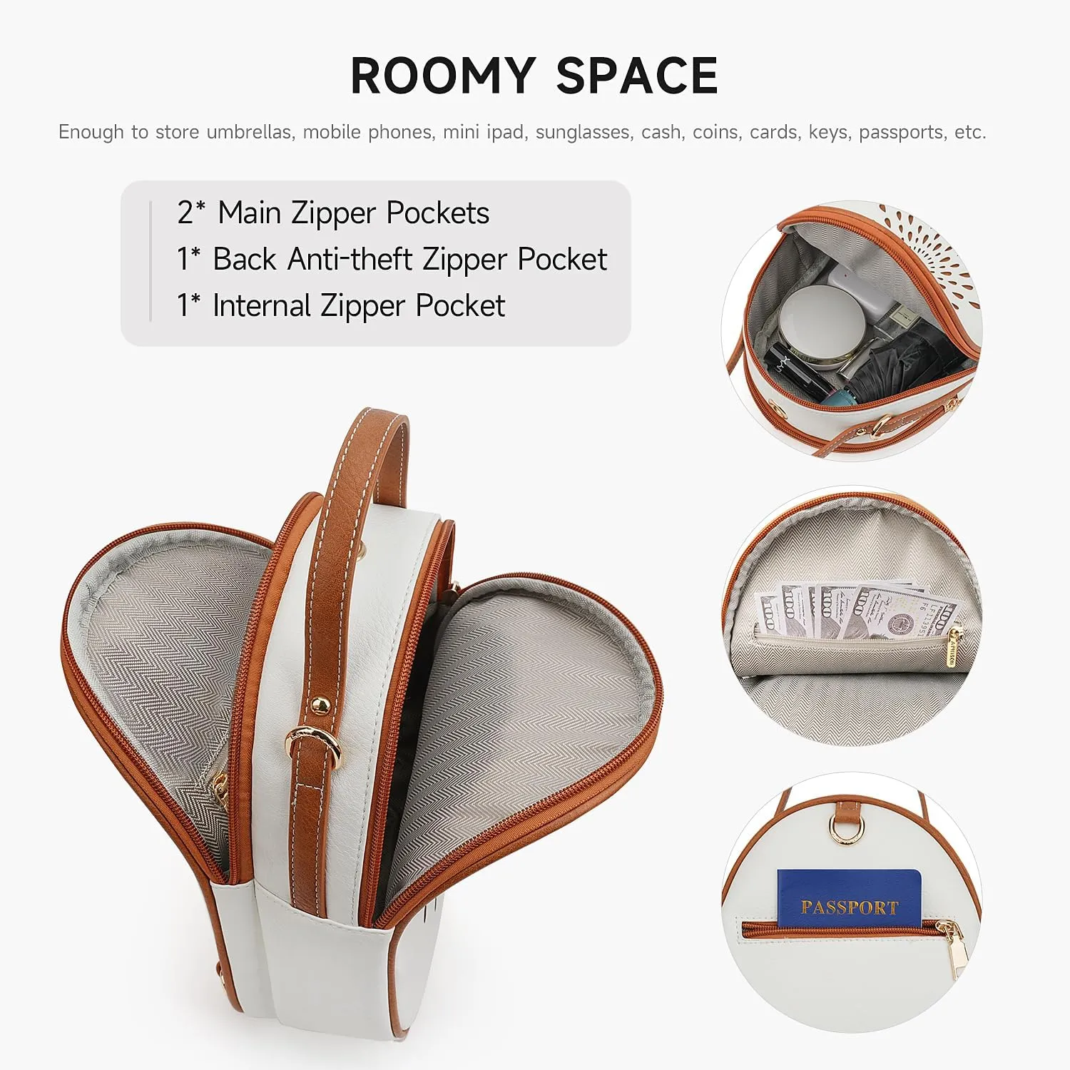 APHISON Small Backpack Purse for Women Cute Mini Backpacks PU Leather Crossbody Shoulder Bags Multifunctional Handbags