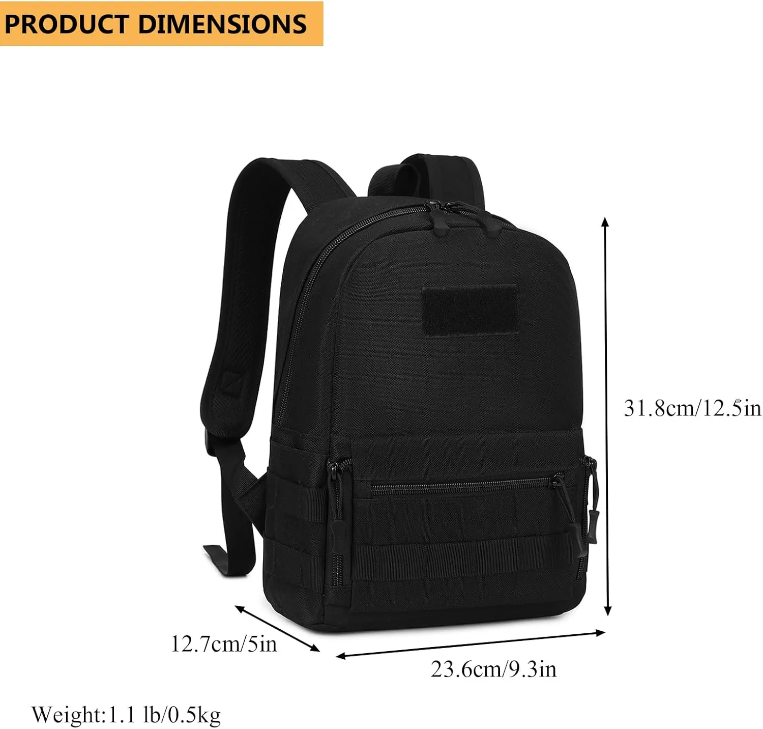 ArcEnCiel 10L Kid's Tactical Backpack Waterproof Daypack Molle Bag for Outdoor Hiking Camping Trekking Hunting with Patch
