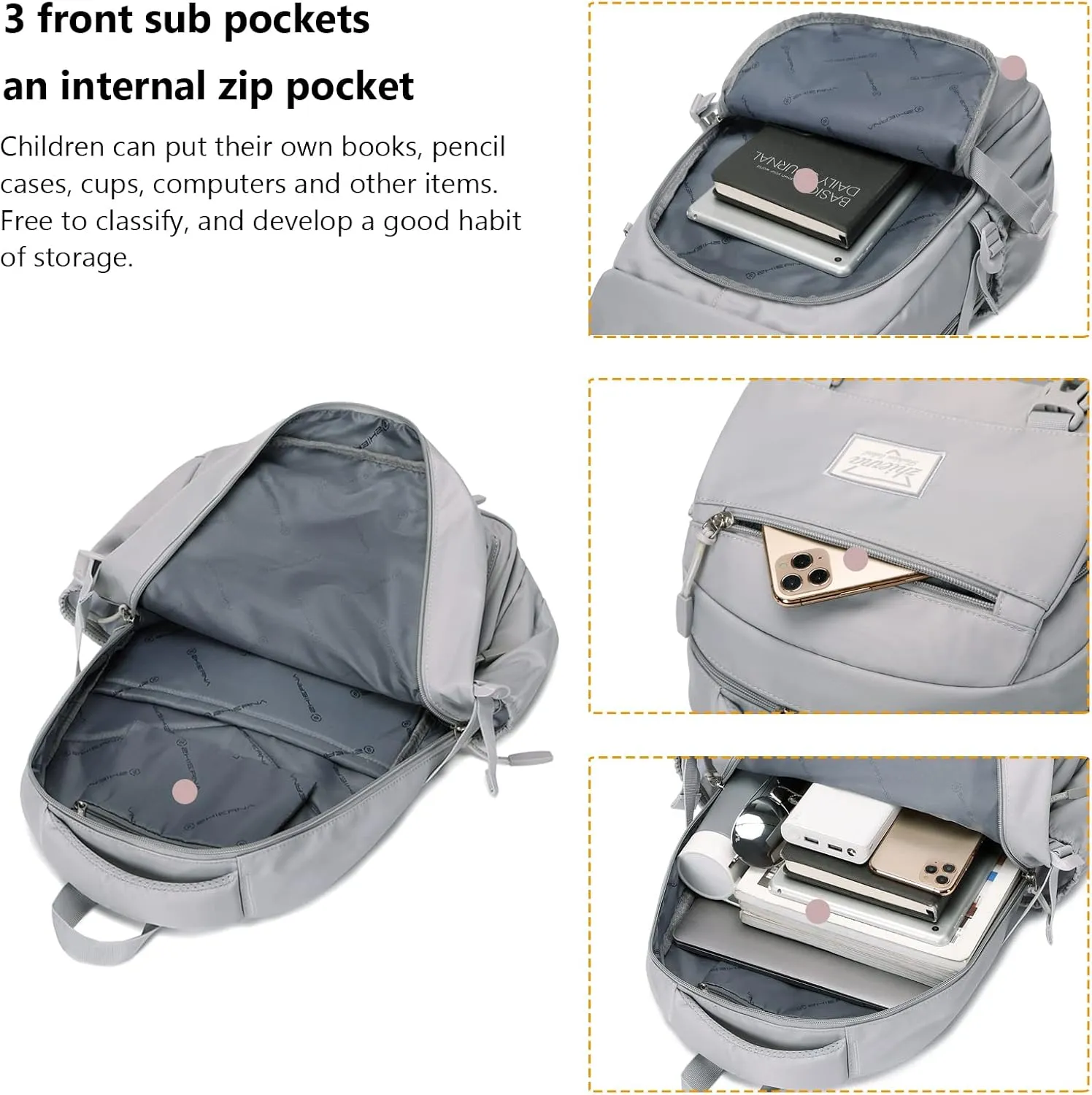 ArcEnCiel Teen Girl Backpacks For High School, 15.6in Laptop Backpacks College Casual Daypack For Men And Women Hiking Travel