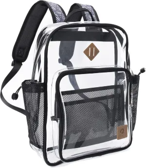 Argen Heavy Duty Clear Backpack Stadium, Clear Backpack Stadium Approved, See-Through Bags for Adults, Transparent Backpacks for Adults, TPU Bookbags medium