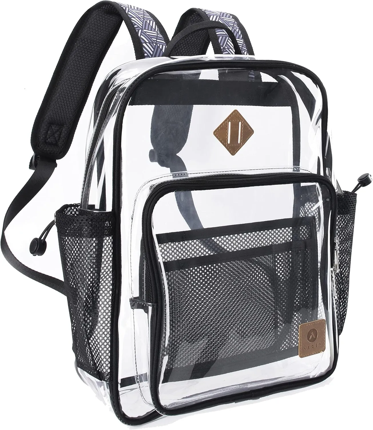 Argen Heavy Duty Clear Backpack Stadium, Clear Backpack Stadium Approved, See-Through Bags for Adults, Transparent Backpacks for Adults, TPU Bookbags medium