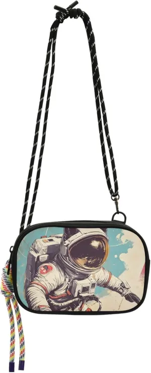 Astronauts Cute Print Crossbody Handbags for Women Walking, Hiking Lightweight Shoulder Phone Purse