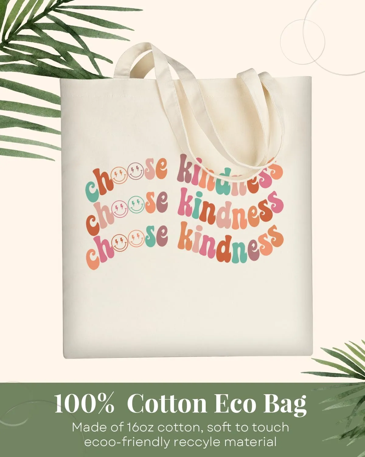 AUSVKAI Canvas Tote Bag Aesthetic Cute For Women College Grocery Bag Cotton Cloth Beach Totes Gift