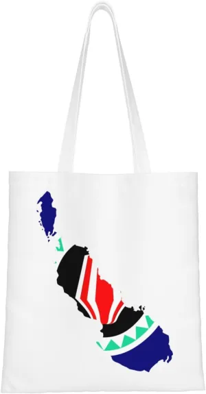 Autonomous Region Of Bougainville Terrain Map Tote Bag for Women Canvas Shopping Bags Reusable Beach Bag Grocery Bags Tote Shoulder Bag Gift Bags