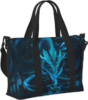 Awaken Your Inner Dragon Travel Bag Weekender Bags for Women Men Carry on Overnight Bag Tote Bag Yoga Gym Bag for Gym, Work, Weekend, Travel, Personal Items