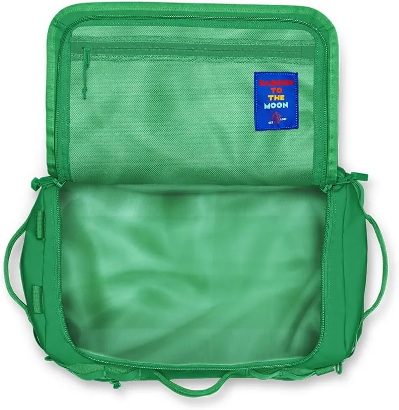 Baboon to the Moon Mini Duffle Bag – Small Gym Bag, Travel Duffel Bags for Women and Men, Duffle Bag for Travel, Backpack, Overnight Bag (Green)