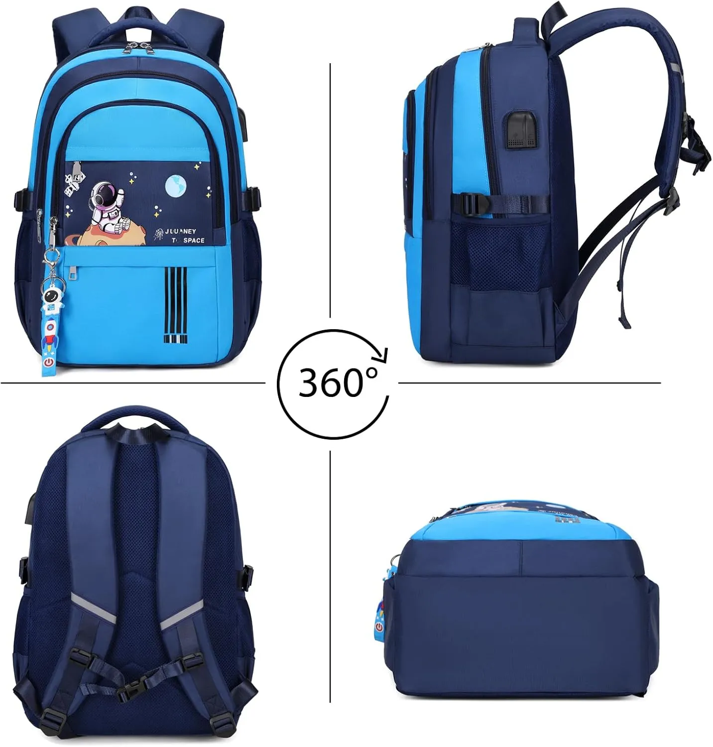 Backpack for Boys - Boy Backpack Schoolbag for Boys Kids Teens Girls Elementary Middle School Bags, Waterproof Lightweight Kids Bookbag Backpacks Casual Daypack with Lunch Bag Set