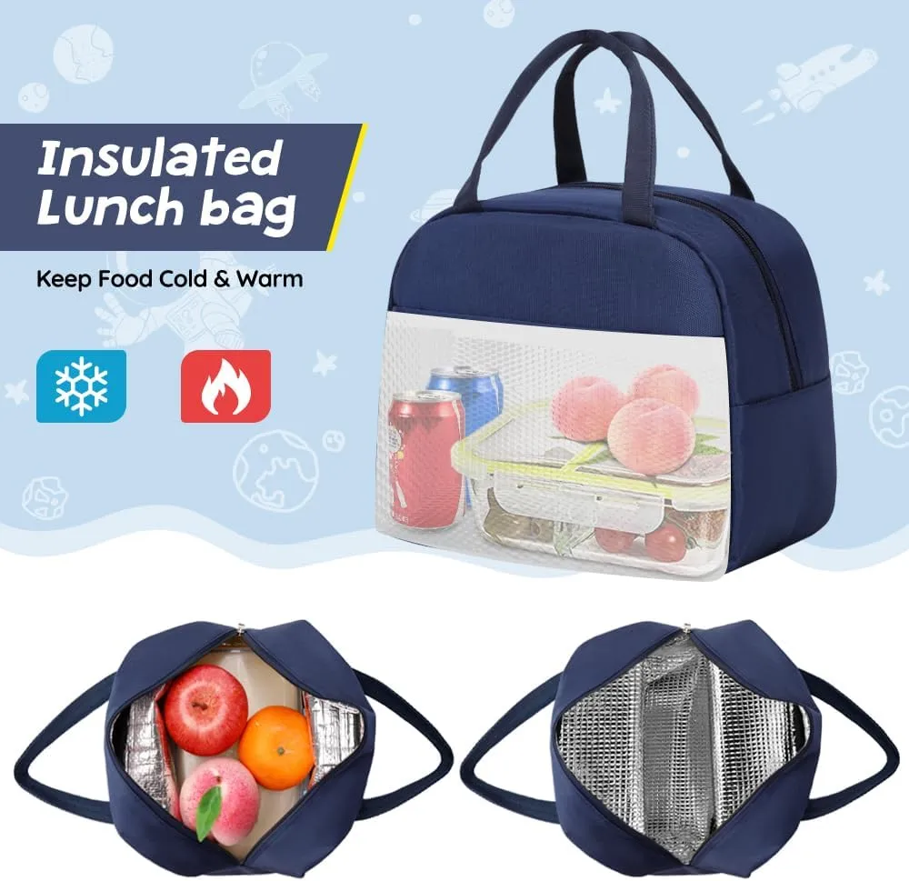 Backpack for Boys - Boy Backpack Schoolbag for Boys Kids Teens Girls Elementary Middle School Bags, Waterproof Lightweight Kids Bookbag Backpacks Casual Daypack with Lunch Bag Set