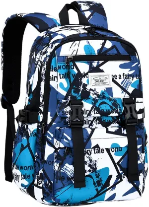 Backpack for Boys School Backpack for Teens Waterproof Lightweight School Bags 6-12 Years Old(Blue)