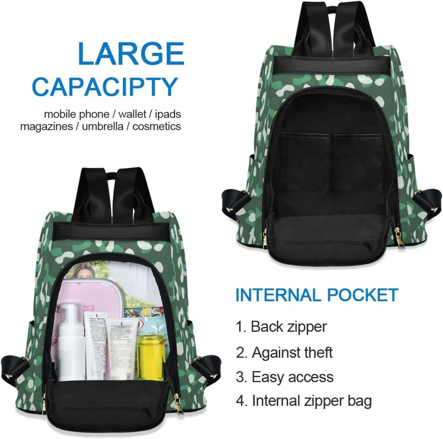 Backpack for Women Fashion Casual Daypack Backpack Small Backpack Purse for Outing Shopping Traveling Going Out Pattern 4