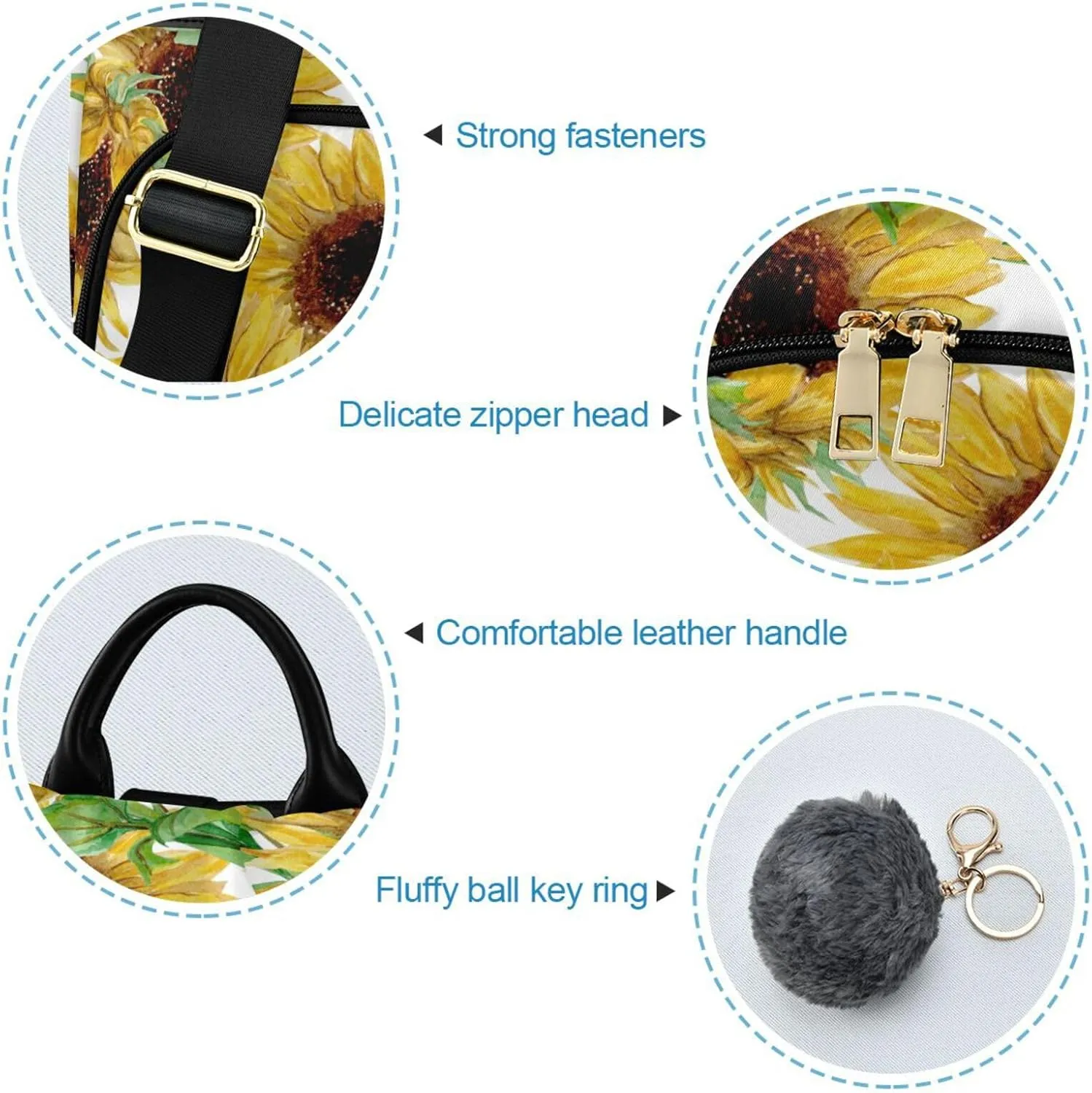 Backpack Purse for Women Anti Theft Fashion Daypack Polyester Travel Bag Crossbody Shoulder Bag Sunflower 13.4 X 5.9 X 15in Pattern 3