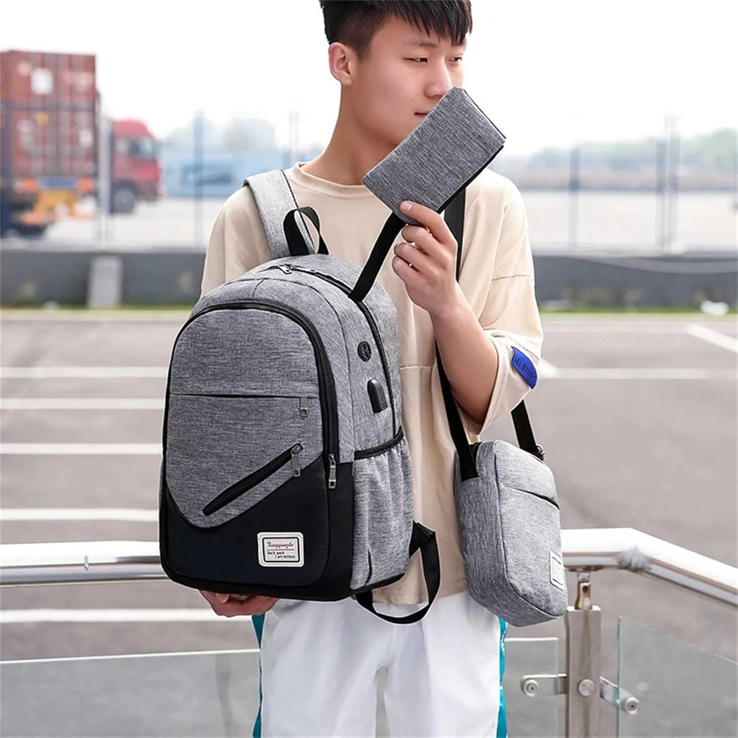 Backpack Purse for Women Medium Size Lightweight Travel School Shoulder Bags Designer Backpack Purse for Women(Grey)