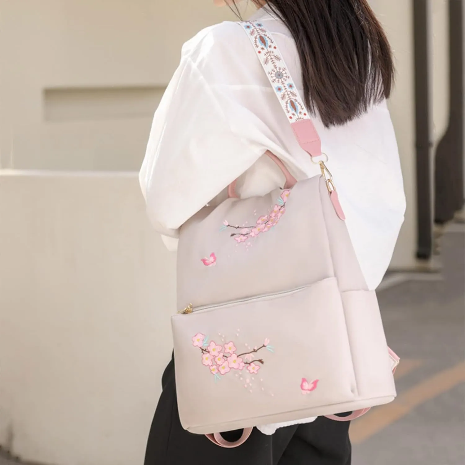 Backpack Purse for Women Medium Size Transparent Practical Large Capacity Zipper Backpacks Mini Purses for Women