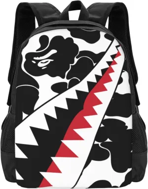 Backpack Shark Camo Backpack Travel laptop bag Stylish and durable both for men and women 17 inch (Shark Camo Backpack 5)