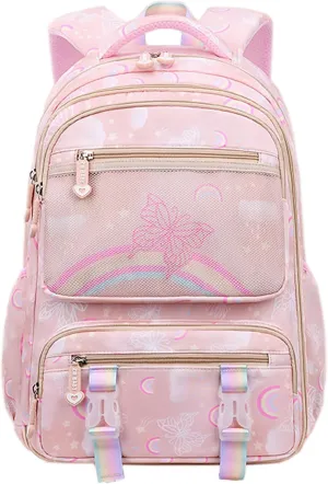 Backpacks for Girls Backpack for School Cute Kawaii Backpack Kids Book Bag School Bag for Elementary Primary Students, Apricot